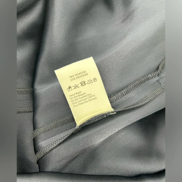 Nanushka Shanti Knot Detail Satin Midi Dress Sleeveless Wrap Navy Blue Size S - Picture 10 of 14